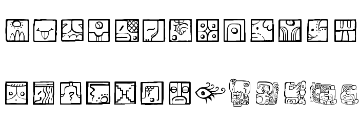 MAIA ideograph Font LOWERCASE