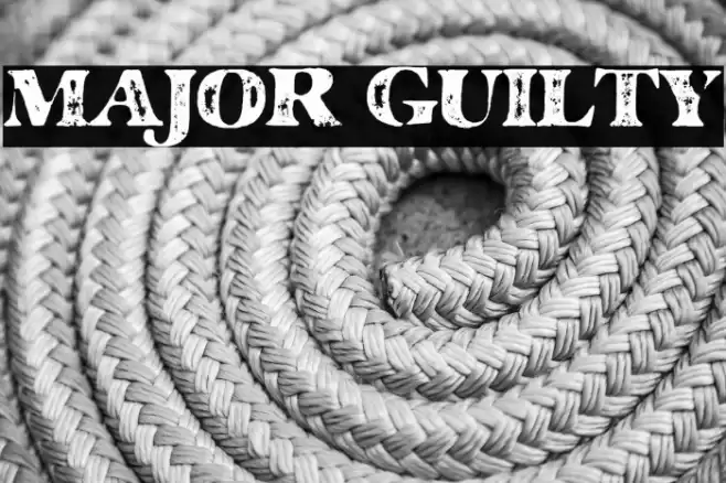 MAJOR GUILTY Font examples