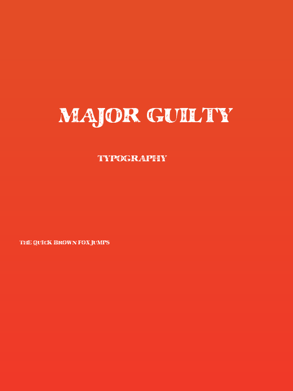 MAJOR GUILTY Poster