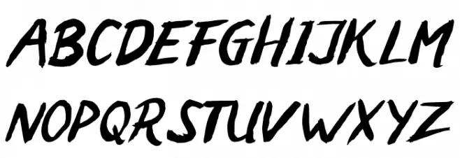 MALAKABRUSH フォント 大文字