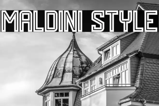 MALDINI STYLE Font examples