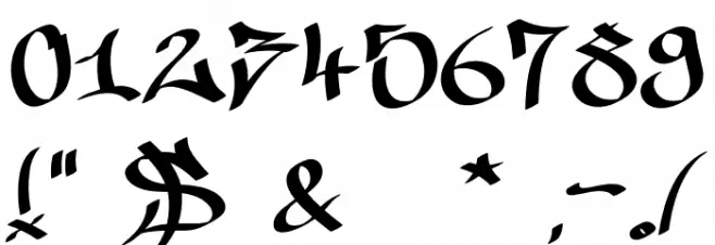 MALICE Font OTHER CHARS