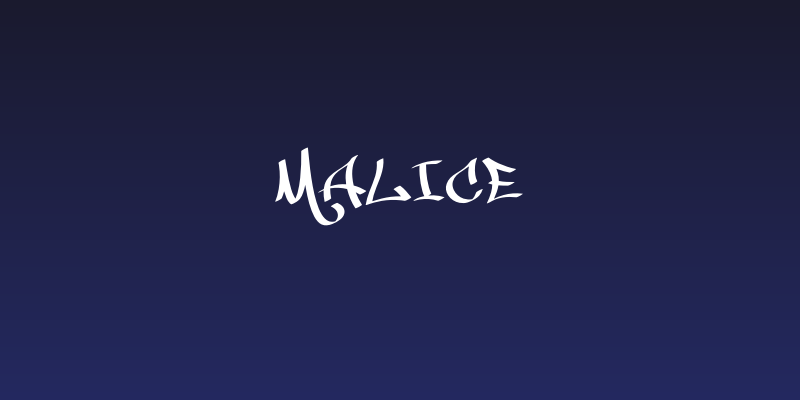 MALICE Social Header
