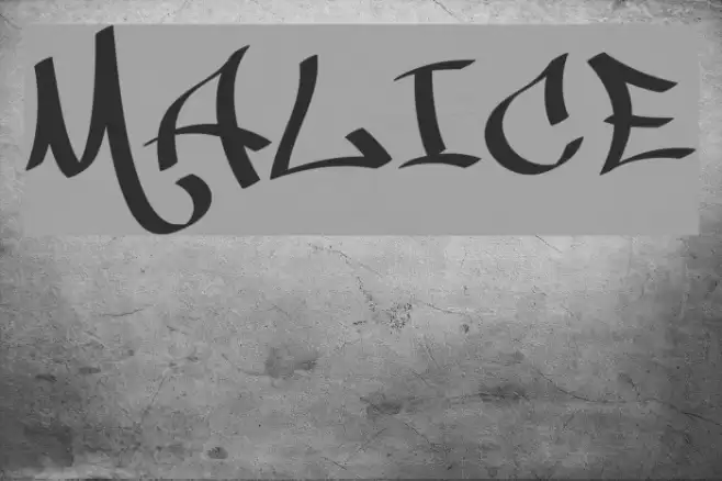 MALICE Font examples