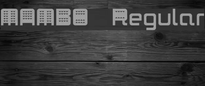 MAMBO Regular Font examples