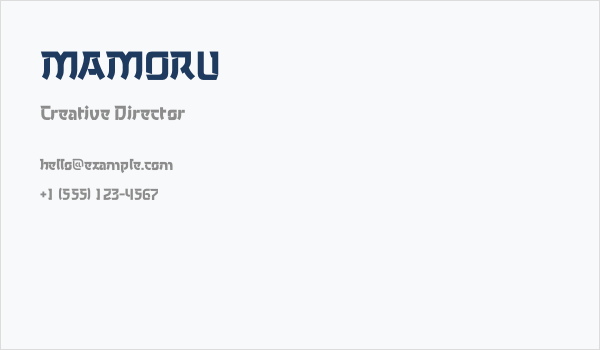 MAMORU Business Card