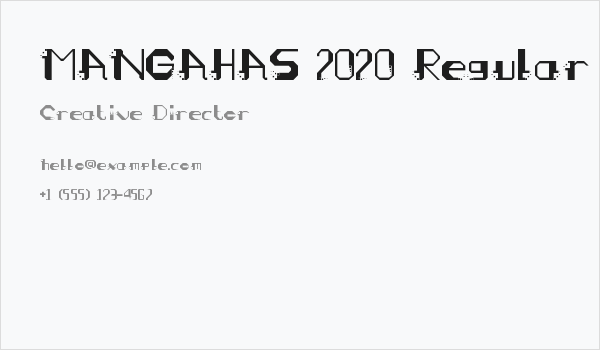 MANGAHAS 2020 Regular Business Card