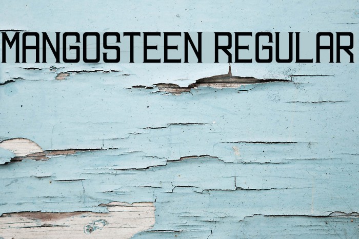 MANGOSTEEN Regular Font examples