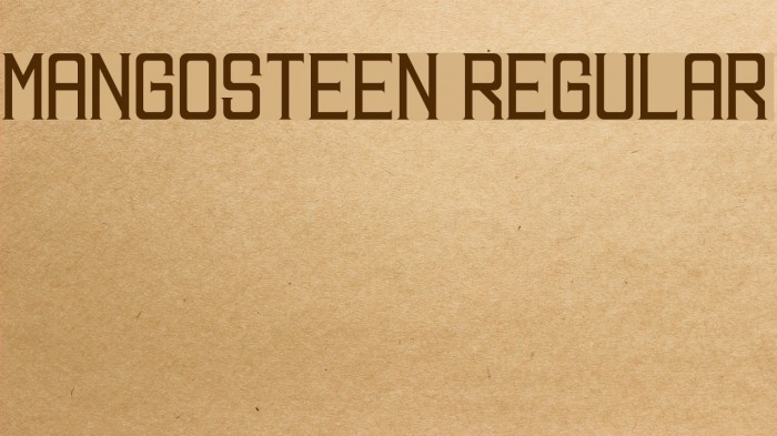 MANGOSTEEN Regular Font examples