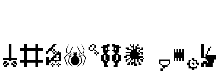 MANIC MINER Font OTHER CHARS