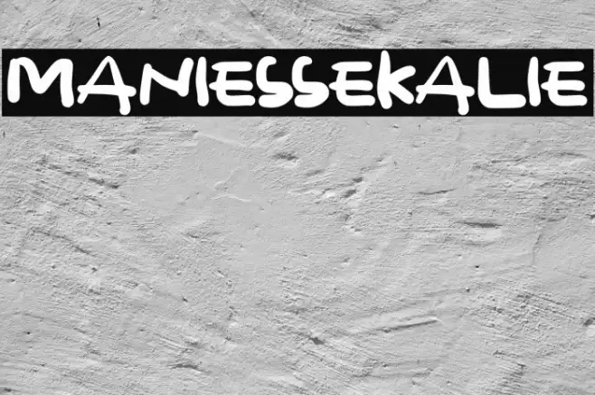 MANIESSEKALIE Font examples
