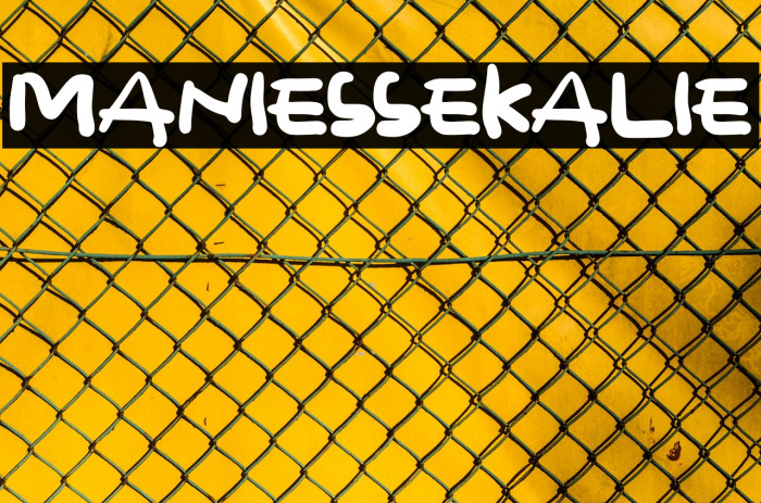 MANIESSEKALIE Font examples