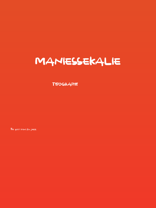 MANIESSEKALIE Poster