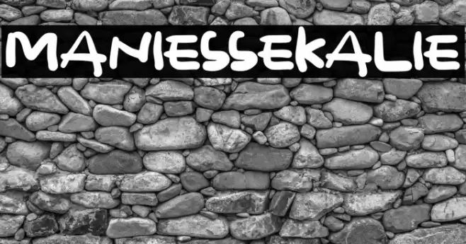 MANIESSEKALIE Font examples