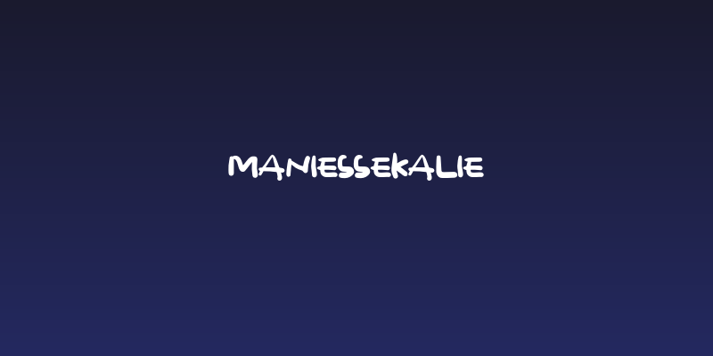 MANIESSEKALIE Social Header