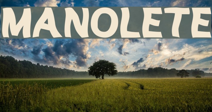 MANOLETE Font examples