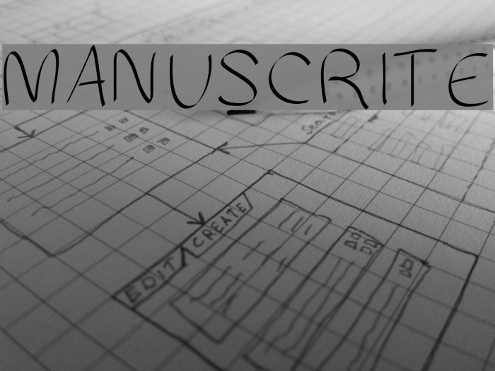 MANUSCRITE Font examples