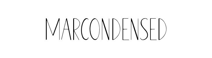 MARCONDENSED  フリーフォントのダウンロード