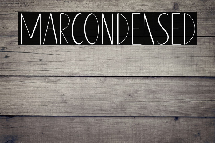 MARCONDENSED Example 1