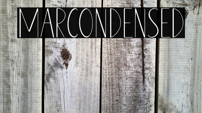 MARCONDENSED Example 2