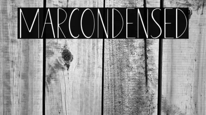 MARCONDENSED Font examples