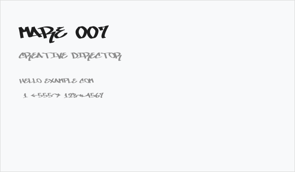 MARE 007 Business Card