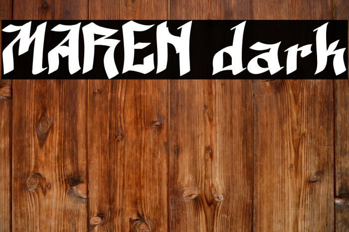 MAREN dark Example 1