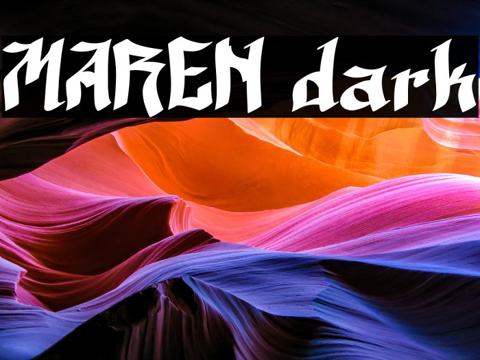 MAREN dark Example 2