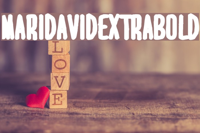 MARI&DAVID EXTRABOLD Font examples