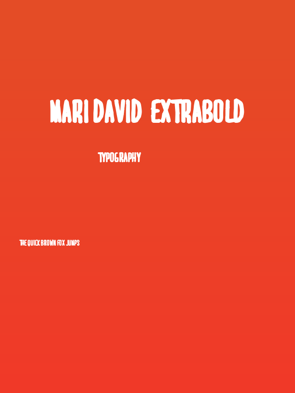 MARI&DAVID  EXTRABOLD Poster
