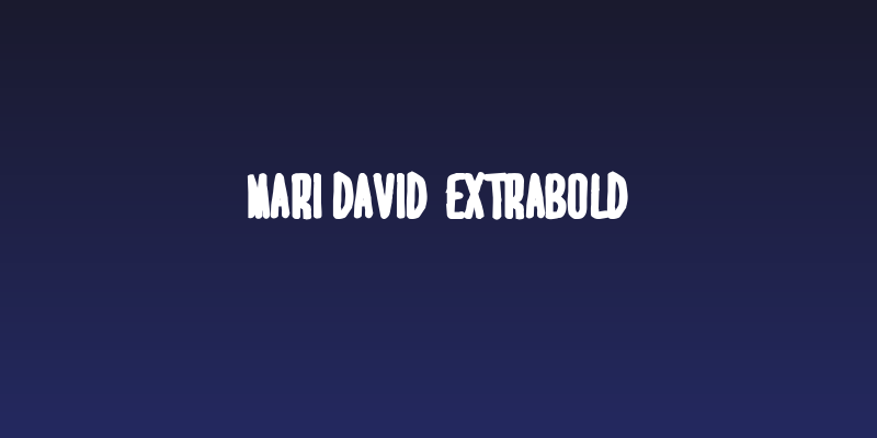 MARI&DAVID  EXTRABOLD Social Header