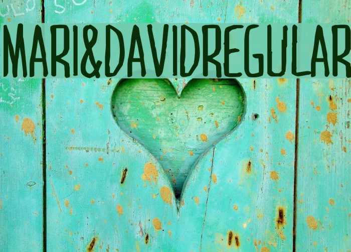 MARI&DAVIDRegular Font examples