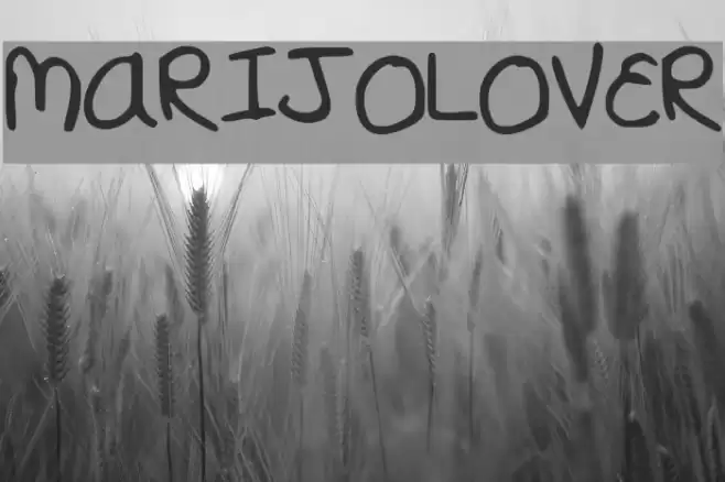 MARIJOLOVER Font examples