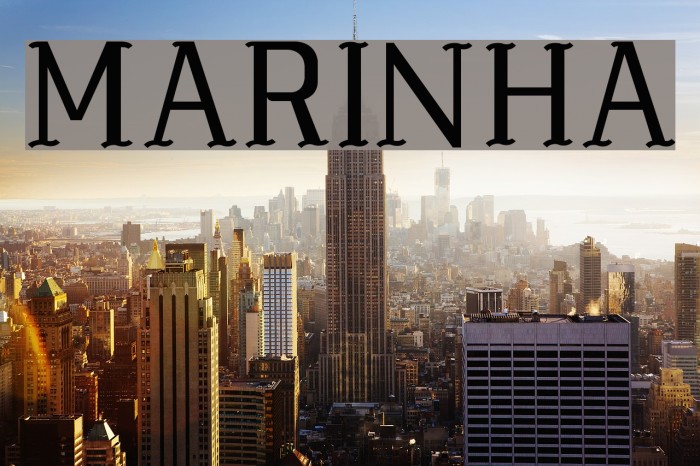MARINHA Font examples