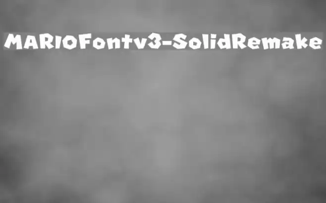 MARIOFontv3-SolidRemake フォント examples