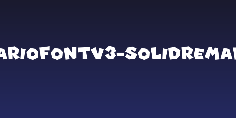 MARIOFontv3-SolidRemake Social Header