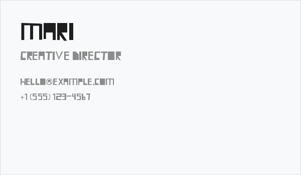 MARI Business Card