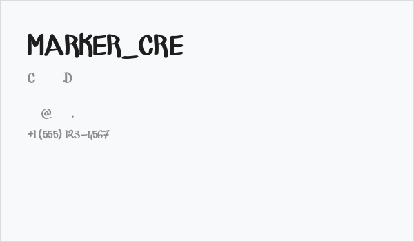 MARKER_CRE Business Card