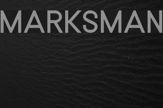 MARKSMAN フォント examples