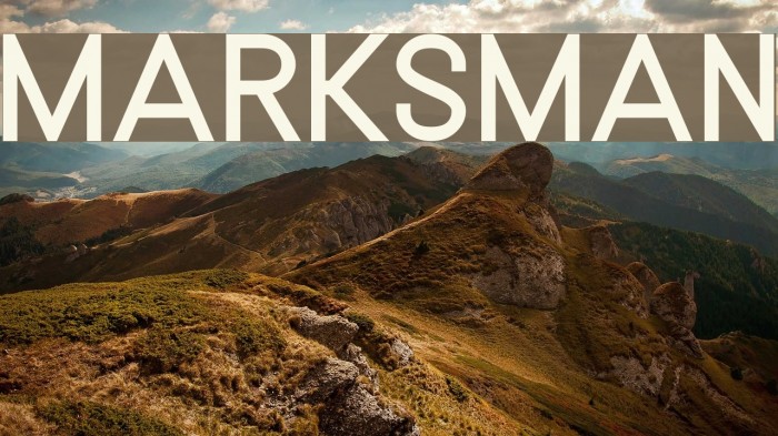 MARKSMAN Font examples