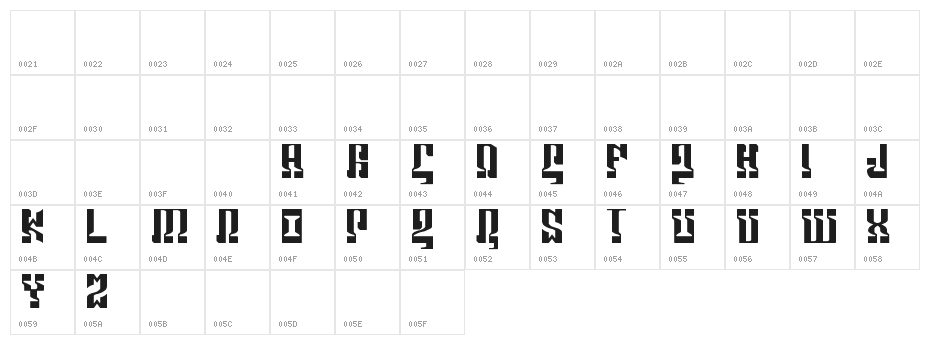 MARSHOSBN Character Map