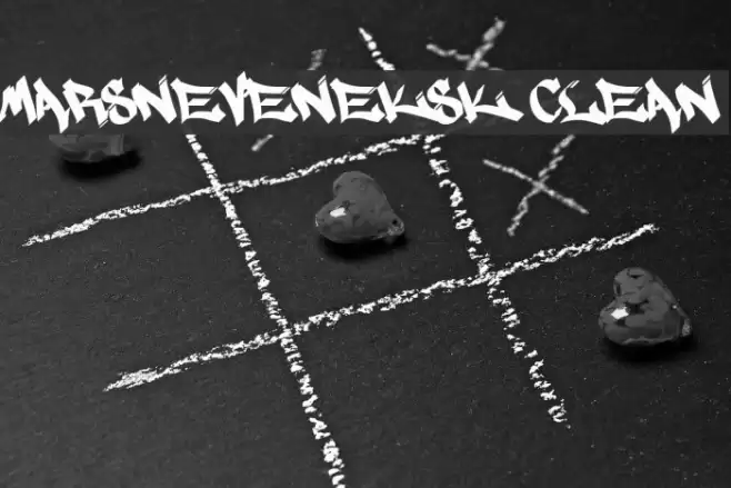 MARSNEVENEKSK Clean Font examples