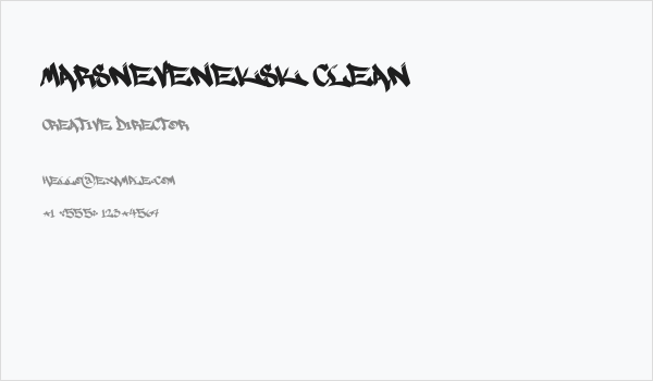 MARSNEVENEKSK Clean Business Card