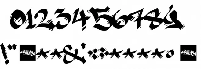 MARSNEVENEKSK Regular Font OTHER CHARS