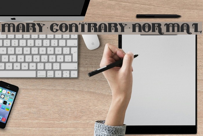 MARY CONTRARY Normal Font examples