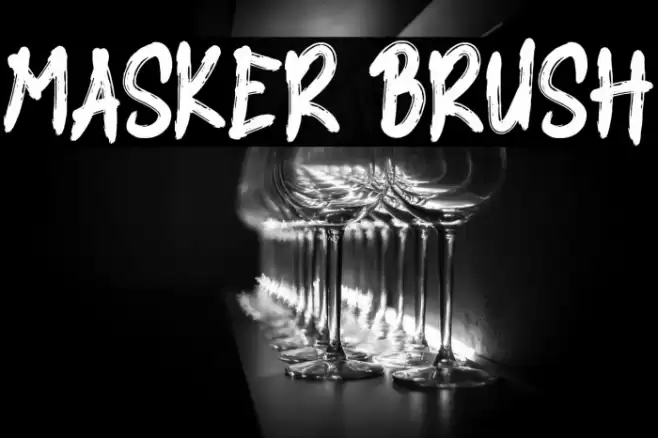 MASKER BRUSH Font examples