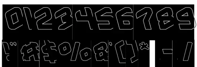 MASTER-Hollow-Inverse Font OTHER CHARS