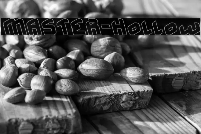 MASTER-Hollow Font examples