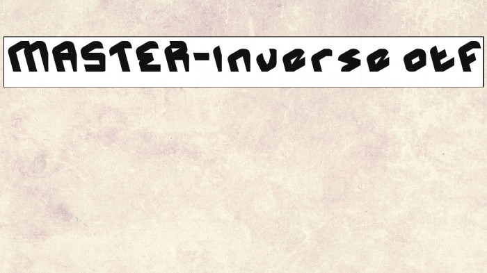 MASTER-Inverse.otf Example 1