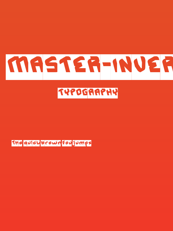 MASTER-Inverse.otf Poster